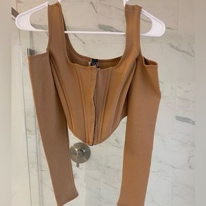 Windsor cropped long sleeve corset